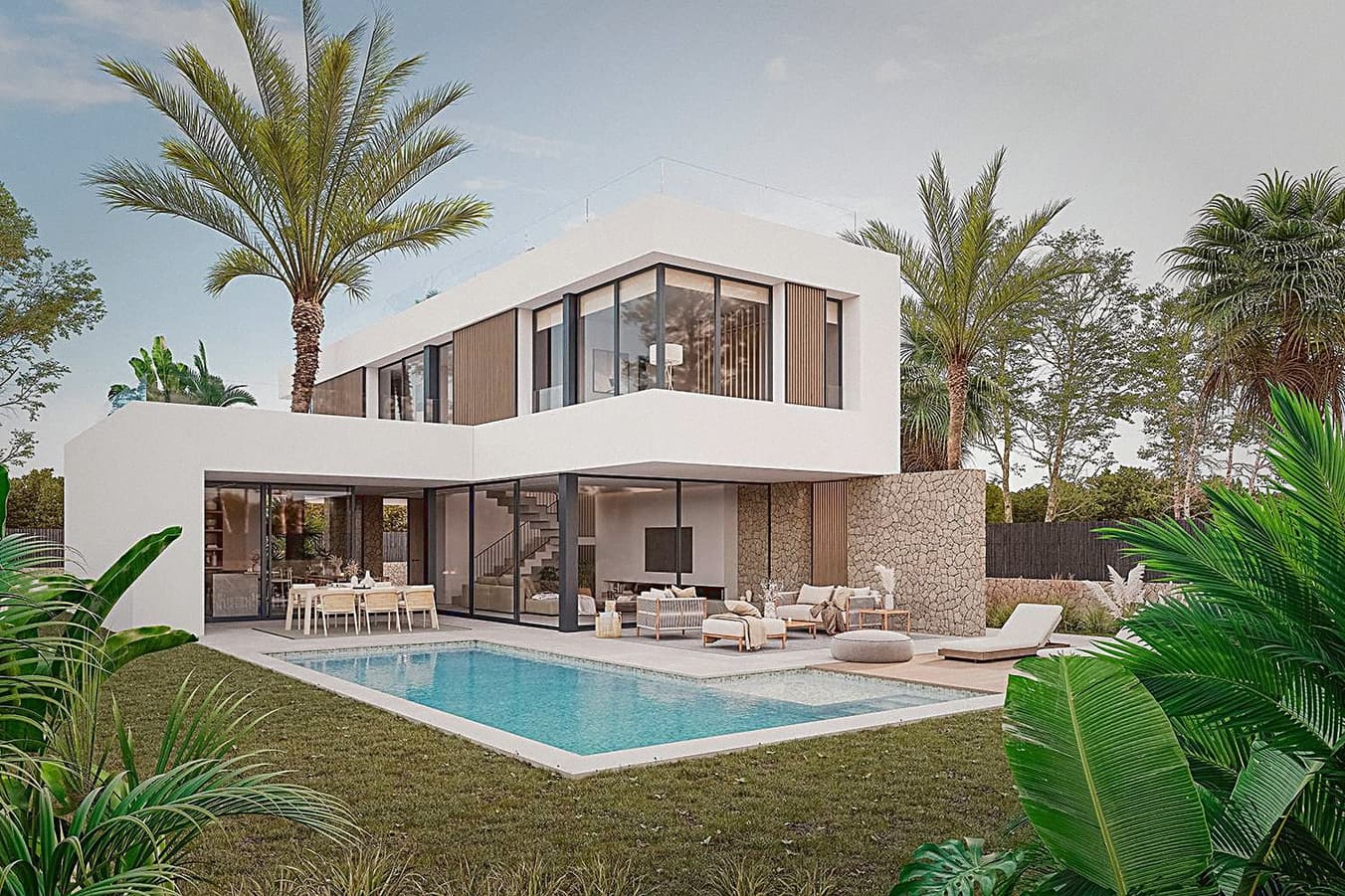 Villa mit Pool und Meerblick
